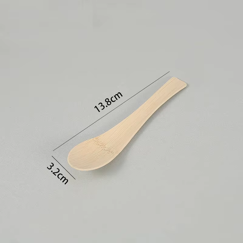Couverts 100% bambou, fourchettes, couteaux, cuillères, lisses, haut de gamme, jetables, en bambou,