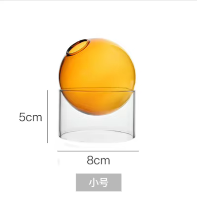 Mini Vase à fleurs rond, récipient hydroponique, Micro bouteille écologique en verre de paysage, bou