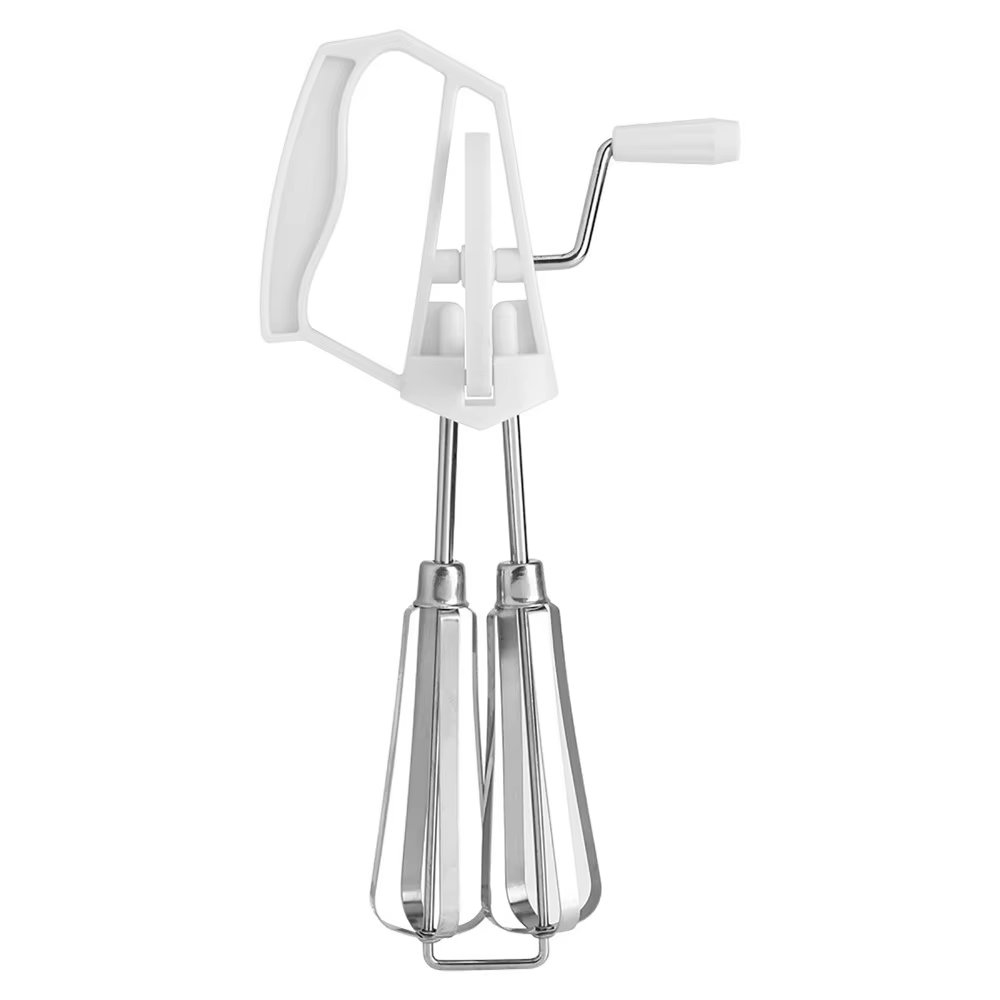 Fouet à œufs rotatif en acier inoxydable, résistant au lave-vaisselle, mélangeur classique efficace