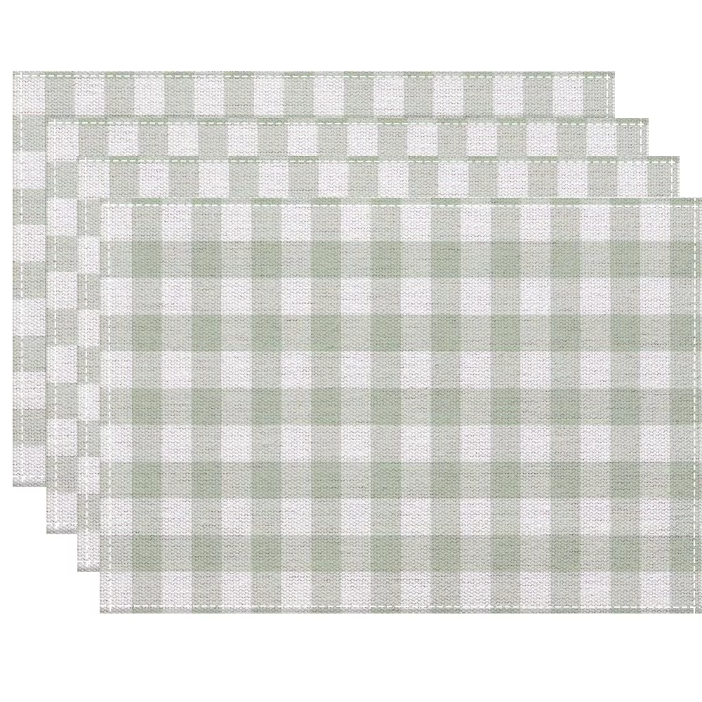 Napperons de table à motifs damier multicolores, 4 pièces, pour cuisine et salle à manger, décoratio