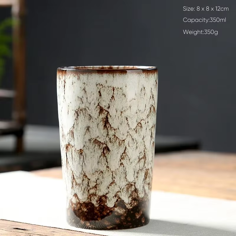 Tasse à café en céramique, 1 pièce, tasse de poterie pour Camping petit déjeuner, tasse à thé en por