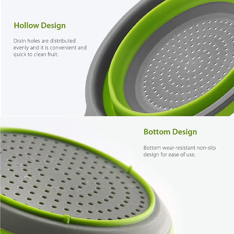 LMETJMA passoire pliable en Silicone avec poignée passoire pliante de cuisine pour égouter des pâtes