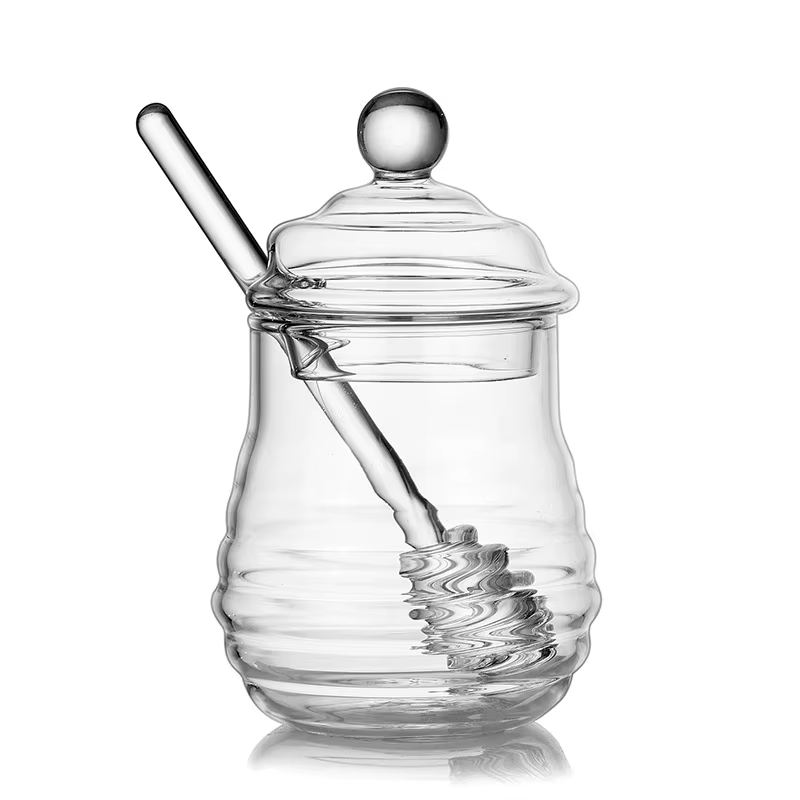 Pot à miel en verre domestique, pot Transparent de cuisine, pot à sucre de haute qualité, pot de sto