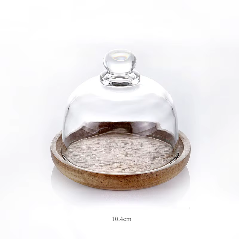 Conteneurs de stockage des aliments en verre créatifs avec couvercle en bois, organisateur de stocka
