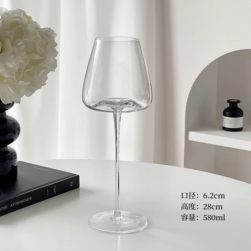 Verre à vin rouge bordeaux à gros pales de style européen, sensation de luxe et haut de gamme, verre