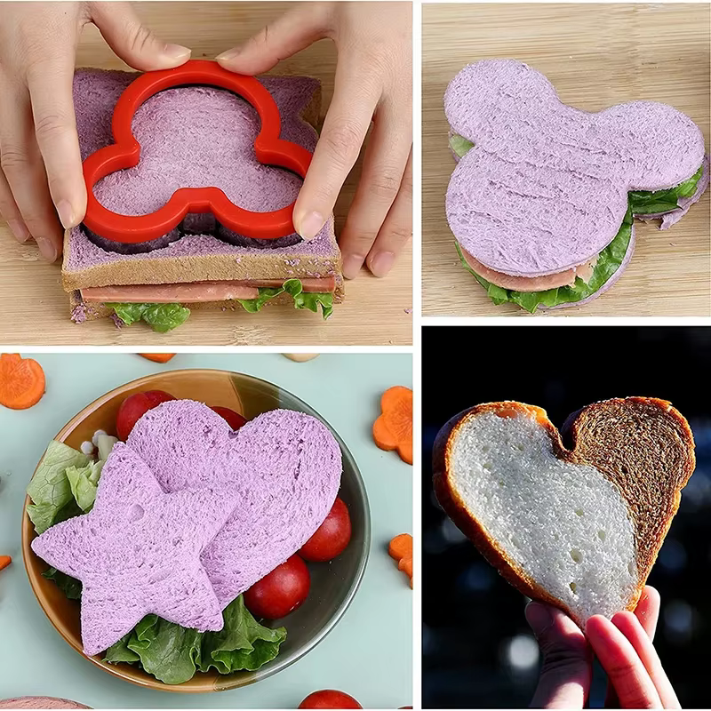 Coupe-sandwich pour enfants, cœur, étoile, turejxToast, boîte à bento, strass alimentaires, moules à