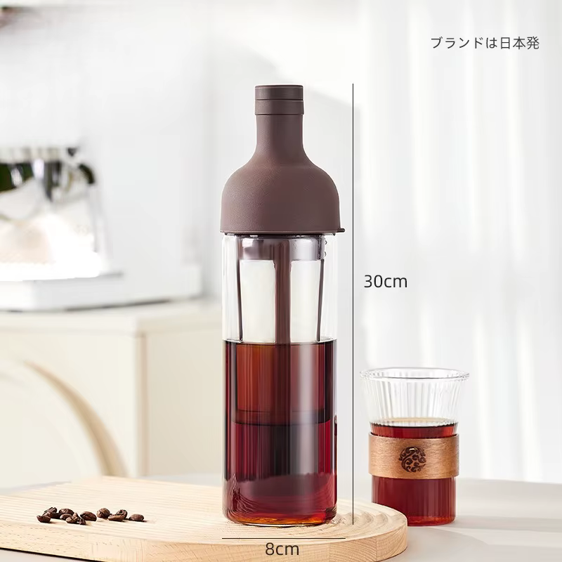 Carafe d'extraction à froid en verre borosilicate de 1000 ml, pot à café à extraction froide, pot à