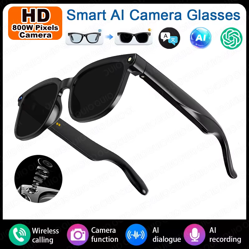 Lunettes Intelligentes IA Assistant Intelligent 2026 Nouveauté Étanche IP65 Caméra HD 800W Prise en 