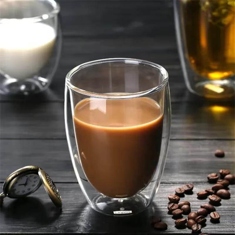 Tasse en verre isolée à Double paroi, 5 tailles, tasses à café expresso transparentes, tasse à bière