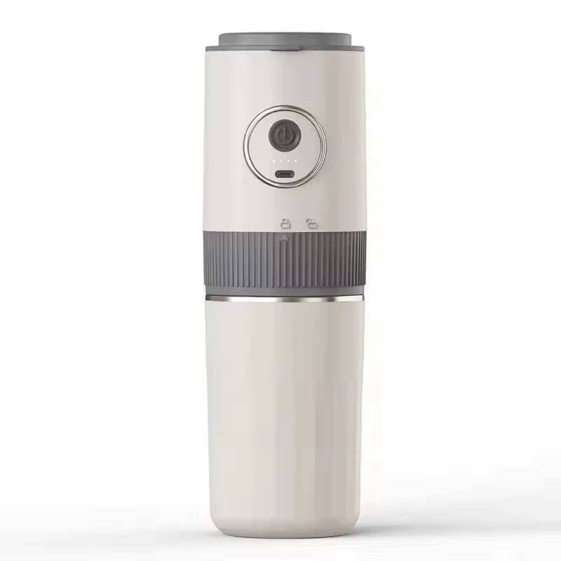Machine à café tout-en-un idéale pour les voyages - Broyeur intégré, machine à expresso portable et 