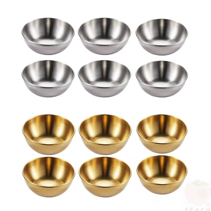 Petits plats à Sauce en acier inoxydable, plateau de service d'assaisonnement, assiettes à épices, e