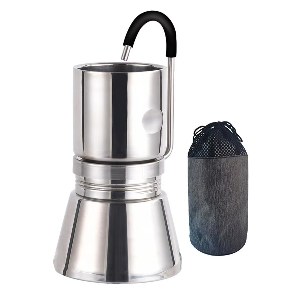 Machine à Expresso en Acier Inoxydable, Moka, Cafetière, Distillateur de Café, Outil de Voyage Exécu