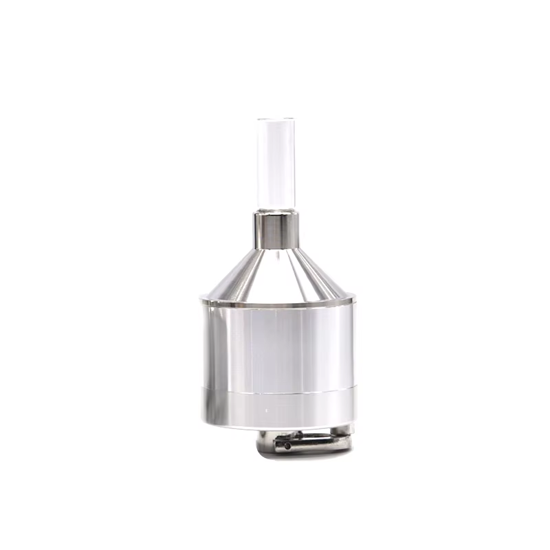 Broyeur à main en métal de diamètre 44mm, broyeur à main, entonnoir inférieur de poudre de broyage a