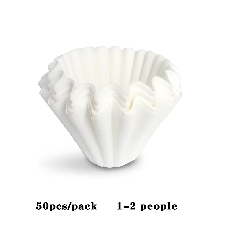 1-4 portions de papier filtre à café, papier filtre à gâteau, type goutte à goutte, ondulé, papier à