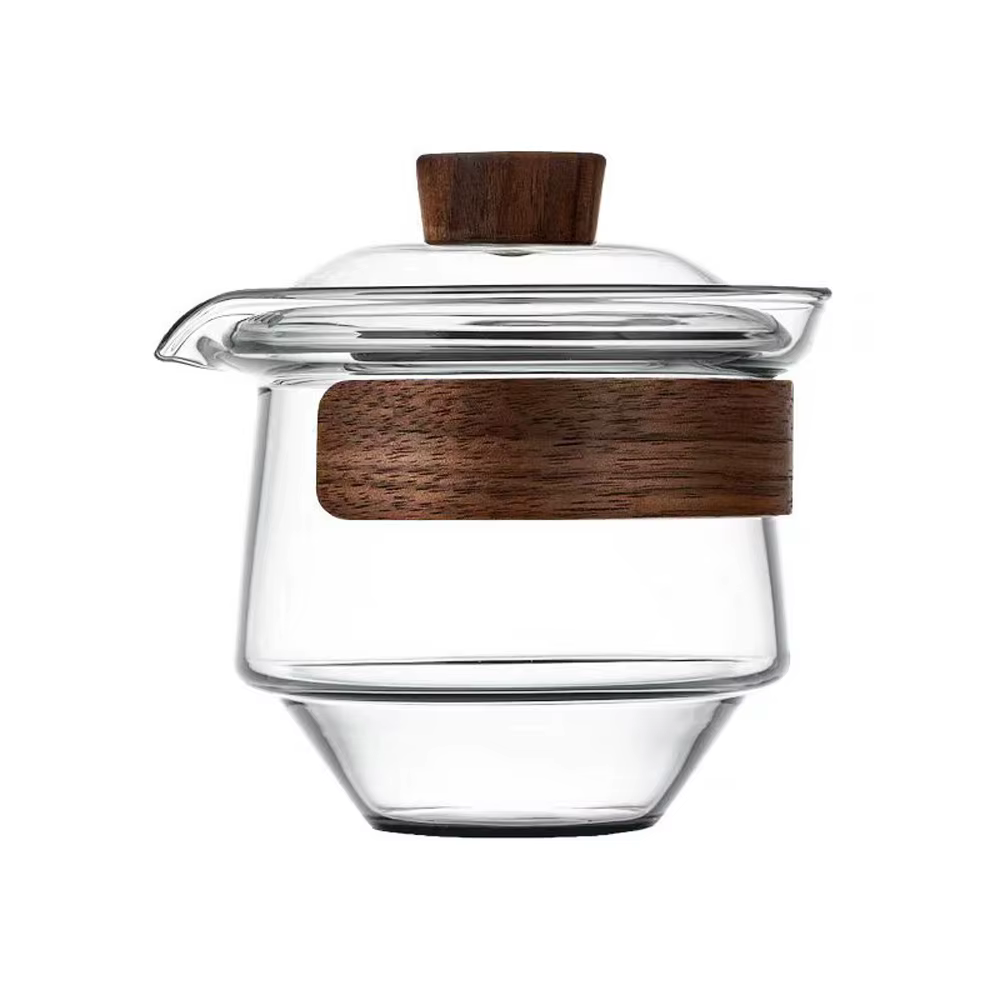 Nouveau couvercle de tasse Gaiwan en verre de silicone à haute teneur en bore, isolation thermique e