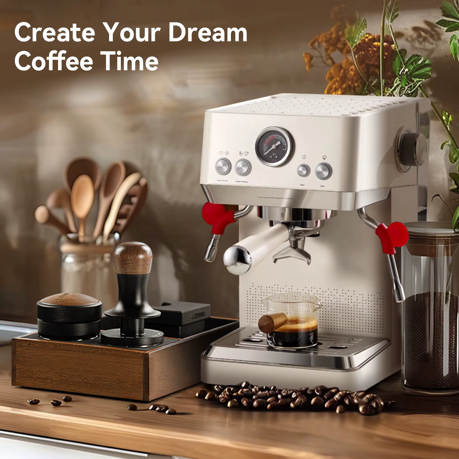 Doseur de café expresso MHW-3BOMBER avec 3 doseur d'espresso calibré à ressort 30lbs doseur manuel a