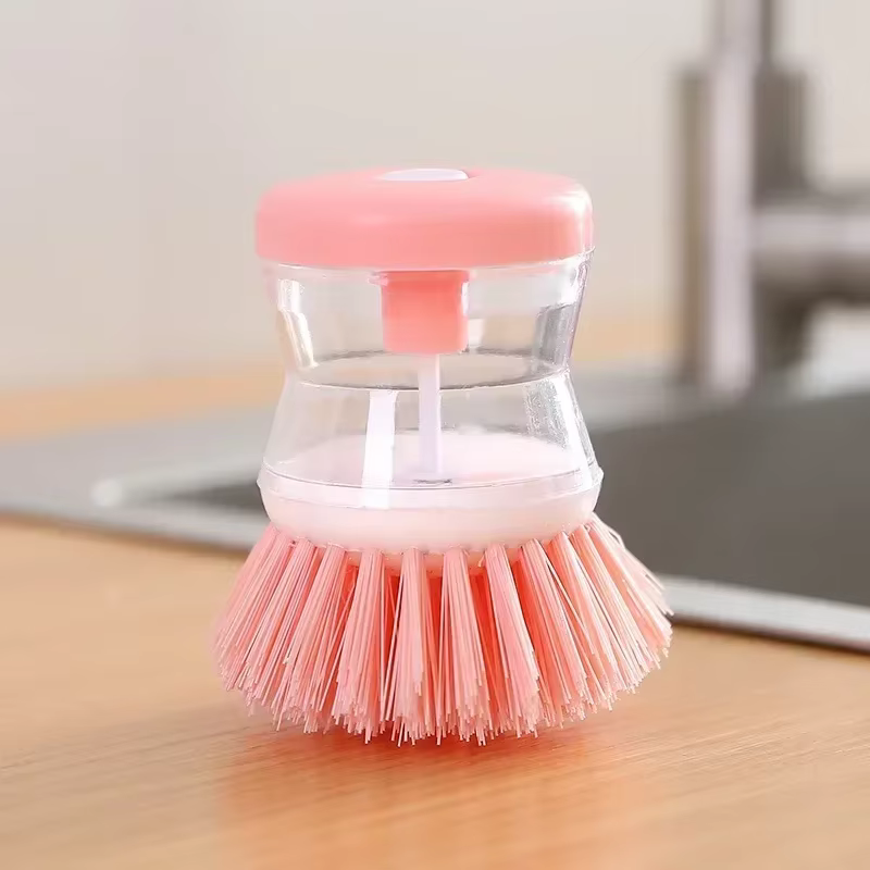 Pot de lavage de cuisine, brosse à vaisselle, ustensiles de lavage avec distributeur de savon liquid
