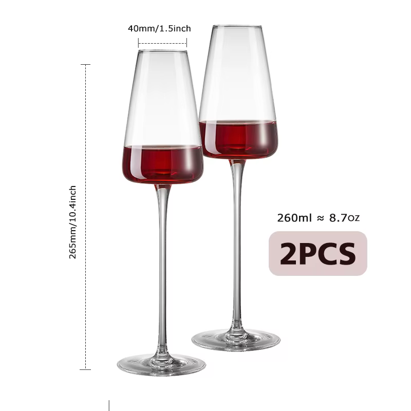 Tasse à vin originale, verre à vin rouge fait à la main, cristal Ultra-fin, Bordeaux bordeaux, gobel