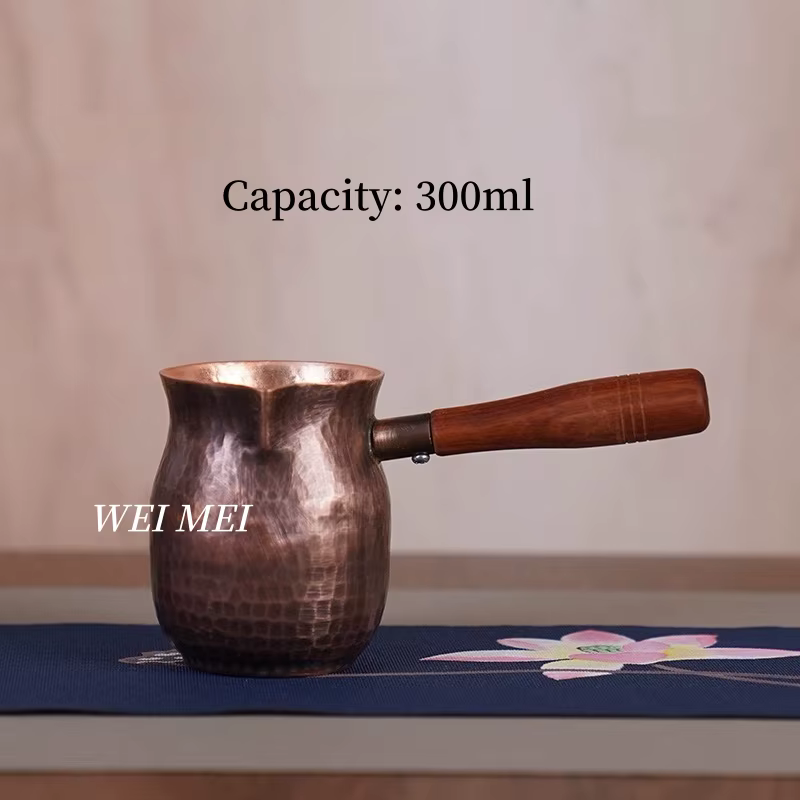 Tasse à café vintage en cuivre pur 800 ml, tasse à eau épaissie à texture martelée faite à la main, 