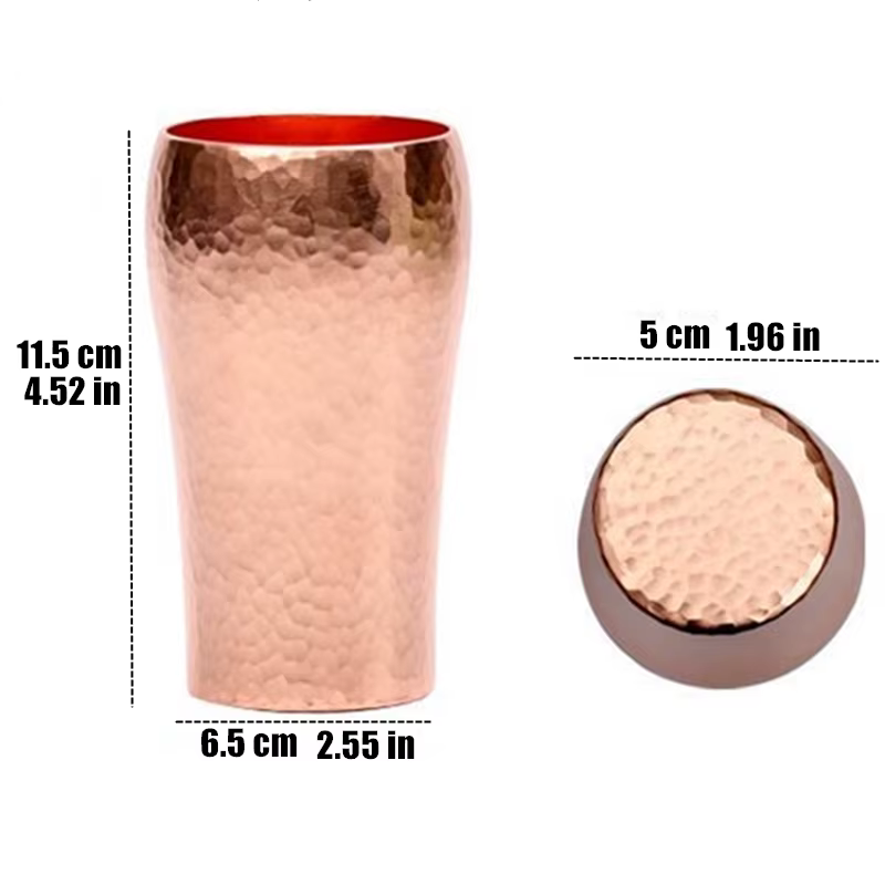 Tasse à Café en Cuivre Pur, Bière, Lait, Rétro, Marteau en Relief, Eau Épaissie, 250ml, pour Petit D