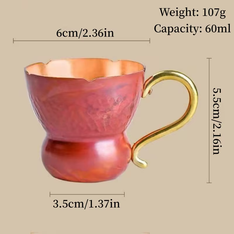 Mini tasse à café en cuivre Vintage, créativité Camping en plein air, tasses de jus de boisson porta