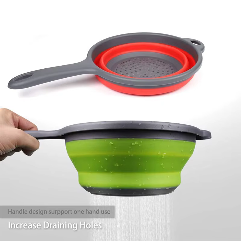 LMETJMA passoire pliable en Silicone avec poignée passoire pliante de cuisine pour égouter des pâtes