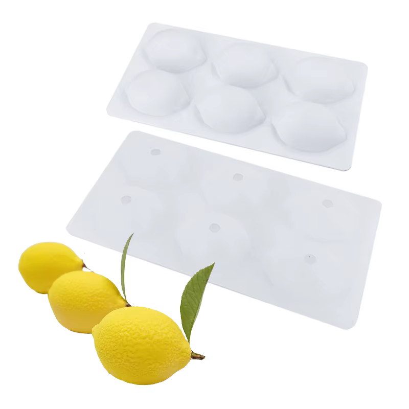 SHENHONG 3D citron conception français Dessert fruits Mousse moules 6 cavités Silicone gâteau moules