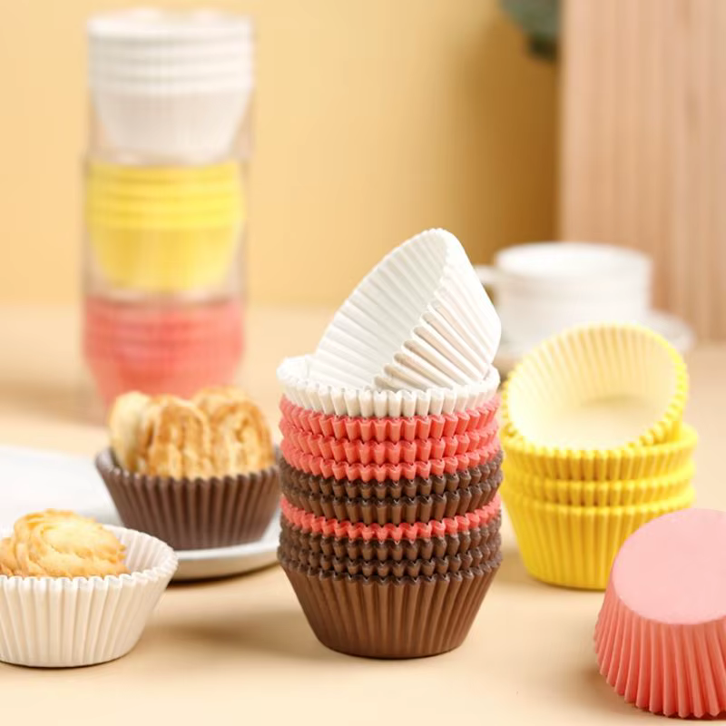 100 pièces jetables Muffin tasses oeuf tarte moules résistant à la chaleur Cupcake tasses épaissi pa