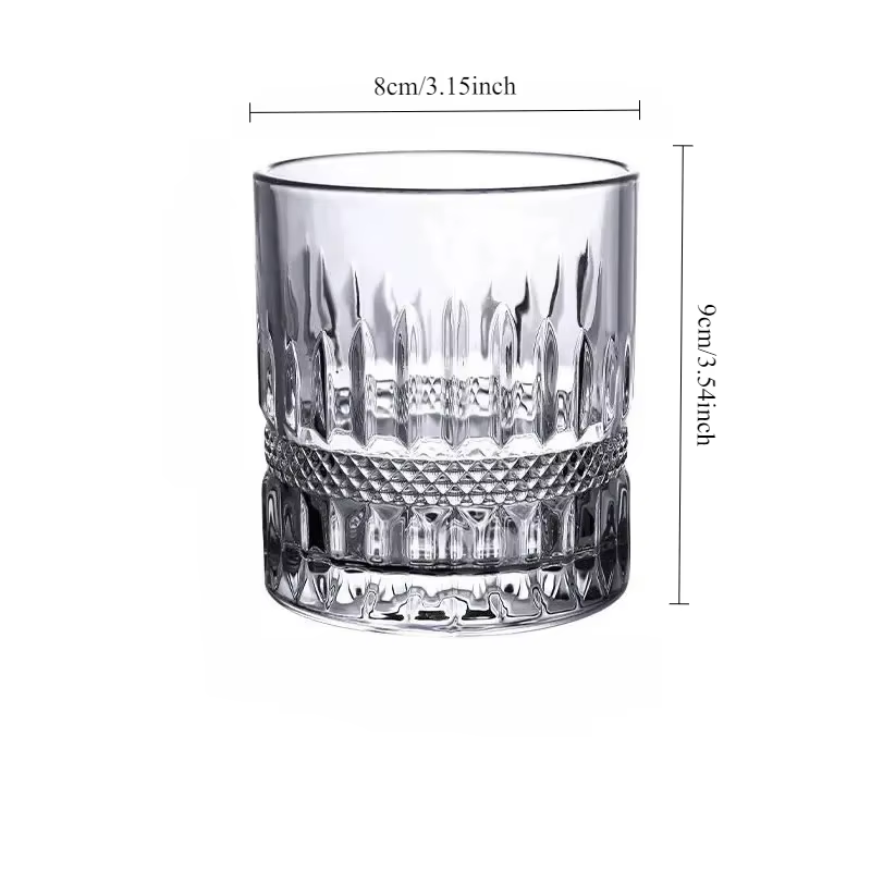 Verre à whisky de qualité supérieure de 300ml, verre à vin transparent, verre à fond épais, verre à 