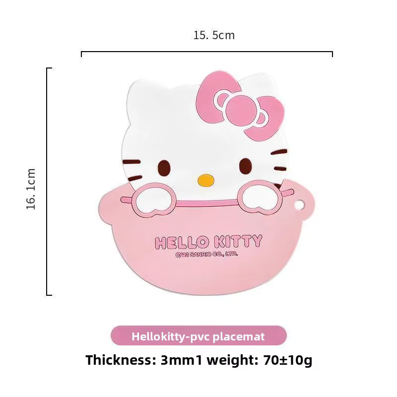 Dessous de verre Hello Kitty My Melody, dessin animé mignon, créatif, beau, fournitures de cuisine d