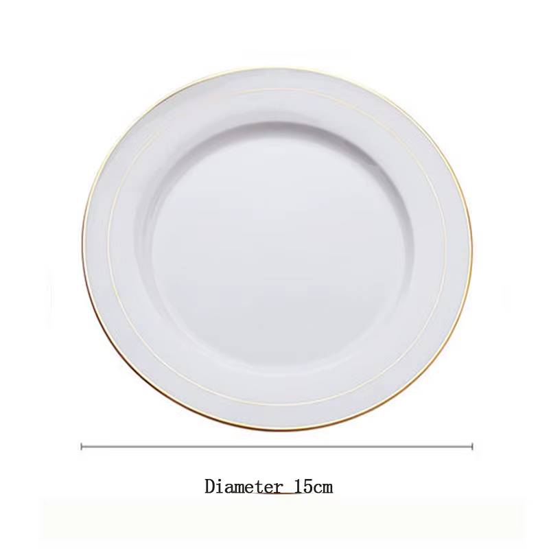 Assiette à dîner en porcelaine blanche, disque alimentaire de luxe léger, sécurité et santé, vaissel