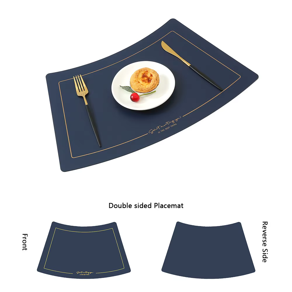 Set de table en cuir PU, design moderne, résistant à l'huile, style occidental, isolant thermique, s