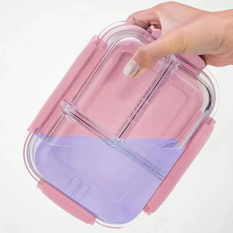 Boîte à déjeuner en verre de 1050ml, nouveau style, boîte à Bento pour micro-ondes, boîte de stockag