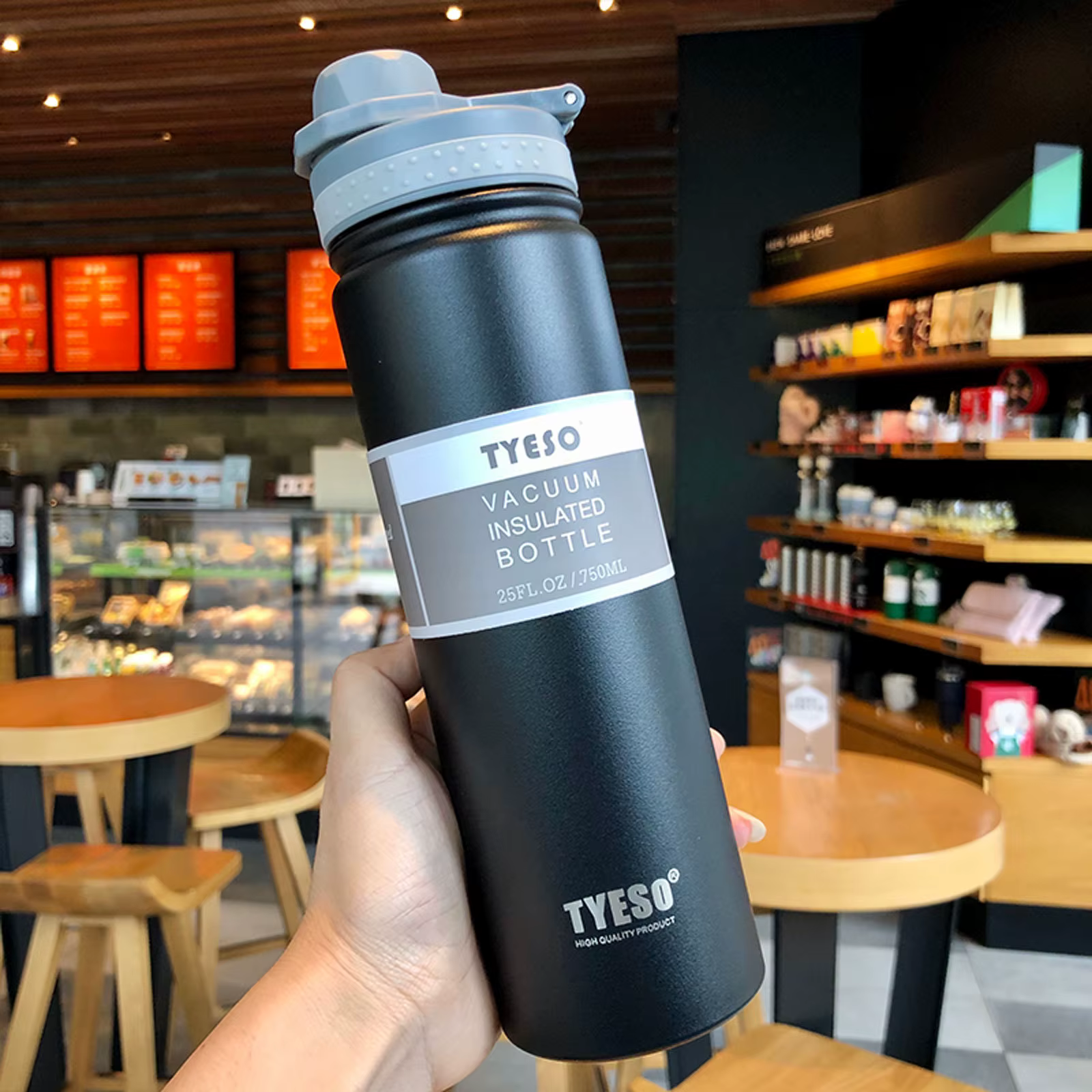 Tyeso – bouteille Thermos de 750ML, flacon sous vide en acier inoxydable, bouteille d'eau isolée, ta