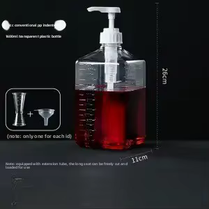Distributeur de stockage Transparent pour sirop de café, goutte d'abeille, Double échelle, bouteille
