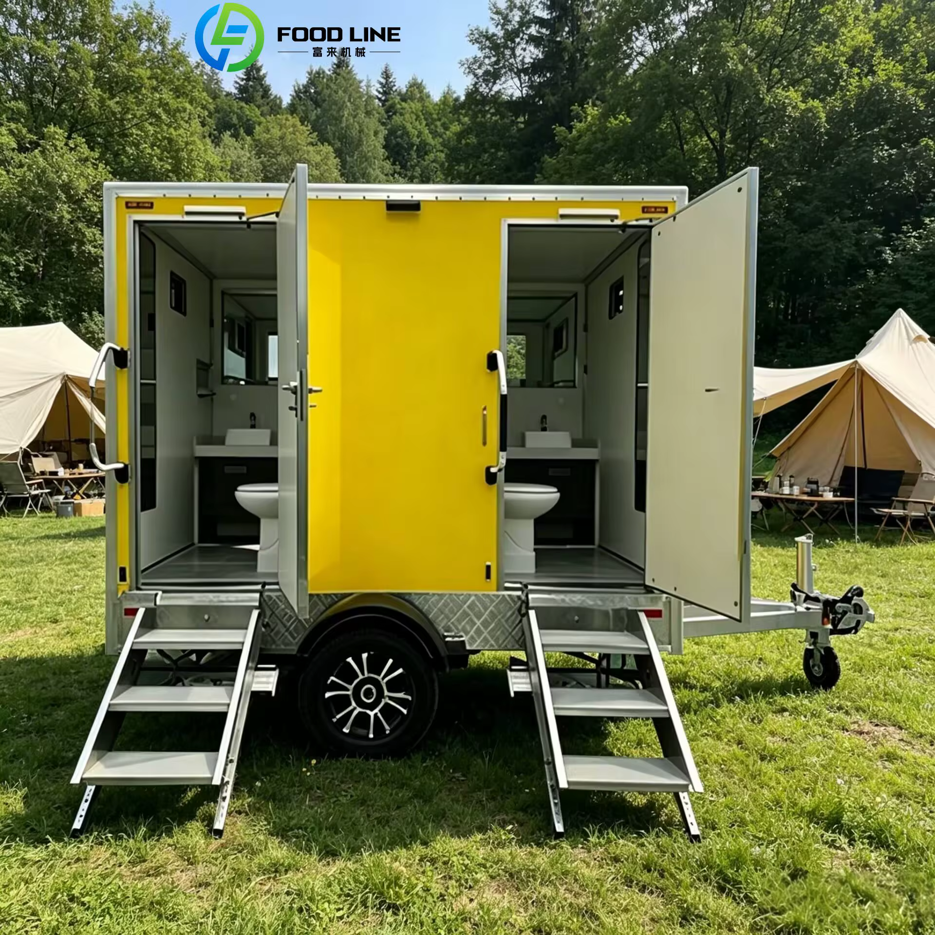 Toilettes mobiles modulaires, toilettes mobiles de luxe, toilettes mobiles exécutives, toilettes mob