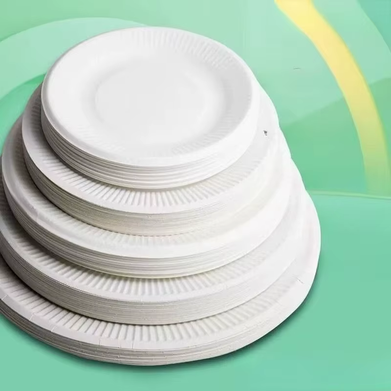 Assiettes en papier jetables, vaisselle de fête, assiette à cracher les os, assiette de pique-nique,