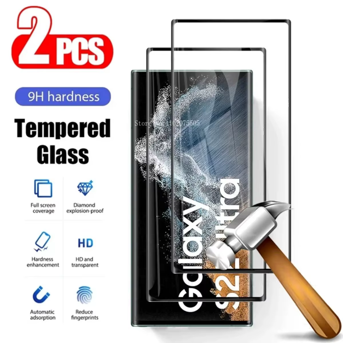 Verre de protection d'écran pour Samsung Galaxy, Film de protection pour S23 Ultra, S21, S23 Plus, s