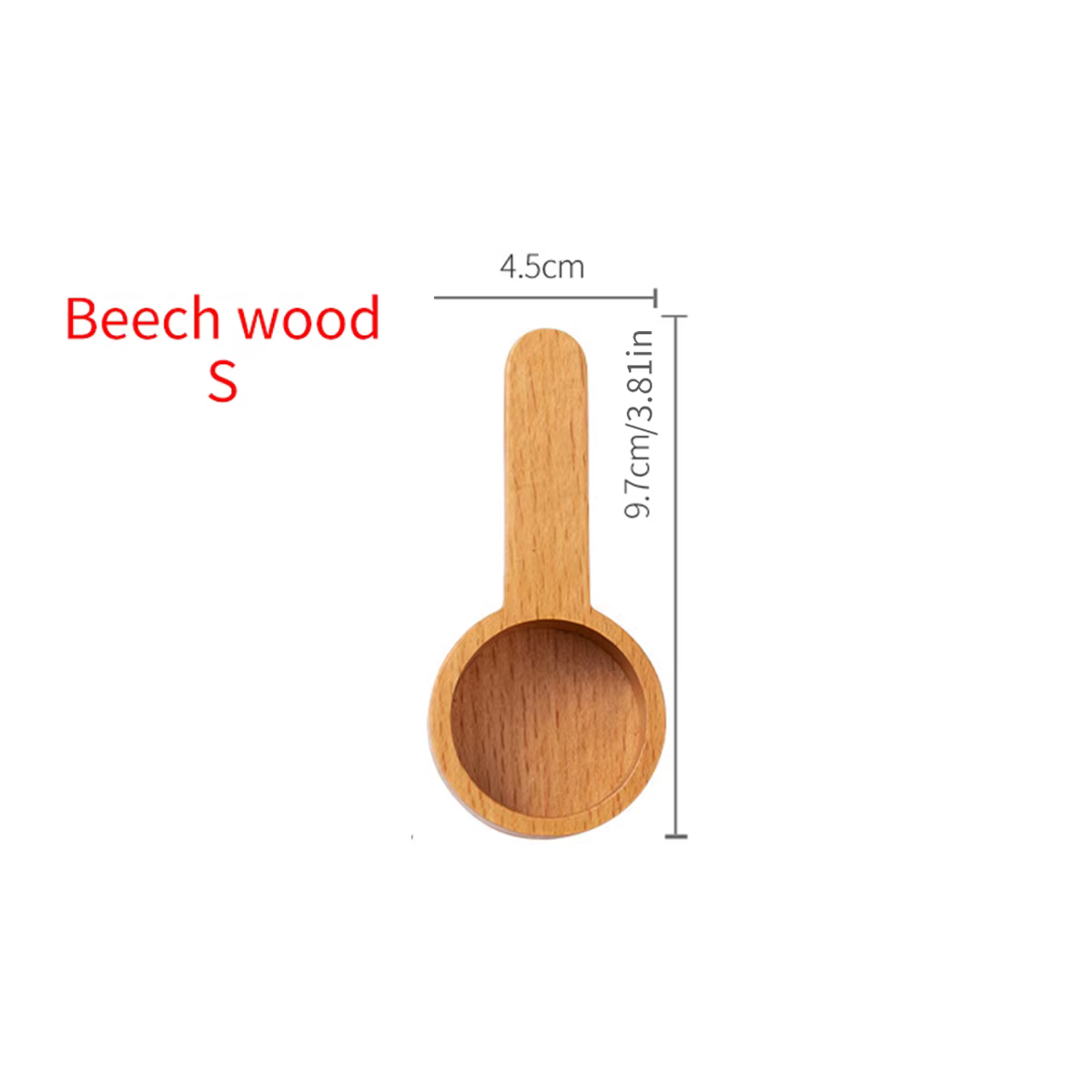 1 cuillère à café en noyer, cuillère en bois massif, cuillère à grammes, cuillère à mesurer pour caf