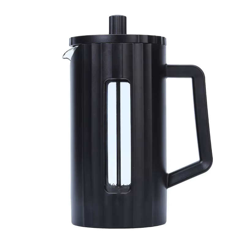 Cafetière à Pression Française en Acier Inoxydable Haute Densité et Verre Résistant à la Chaleur, Us