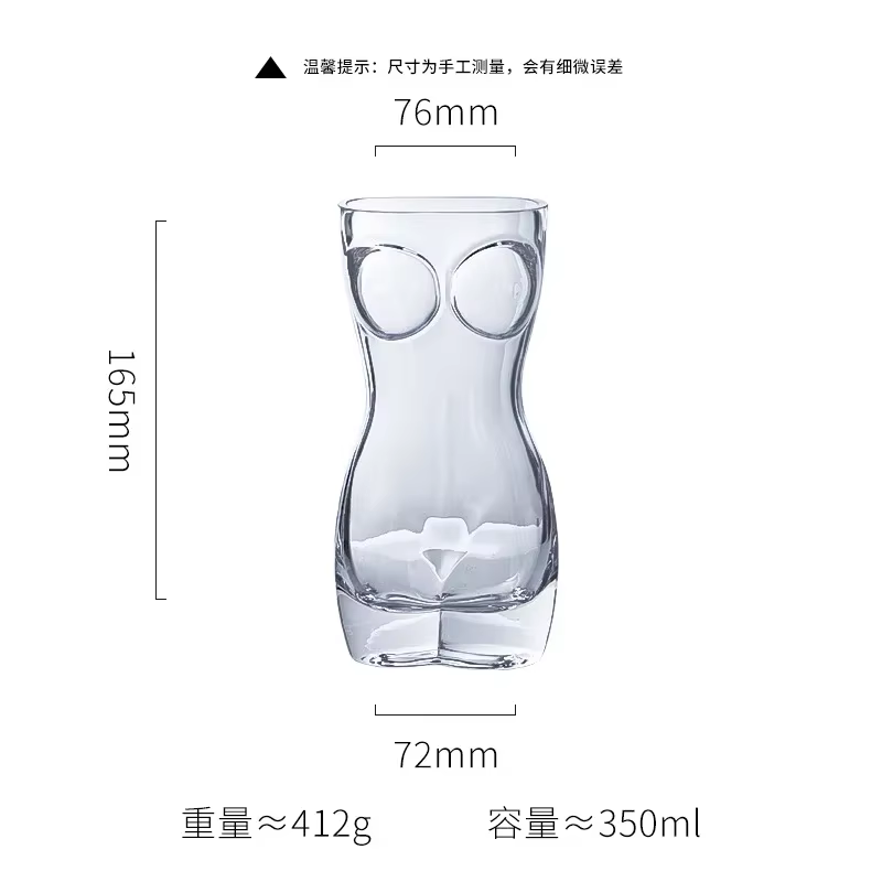 Verre à vin en cristal peint de Bikini de grande capacité de 500ml, pour whisky, bière, jus, Victori