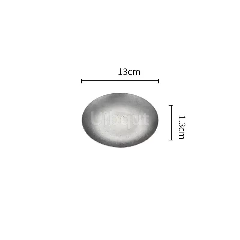 Assiette à dîner en métal de Style industriel Vintage 304, en acier inoxydable, pour Camping en plei