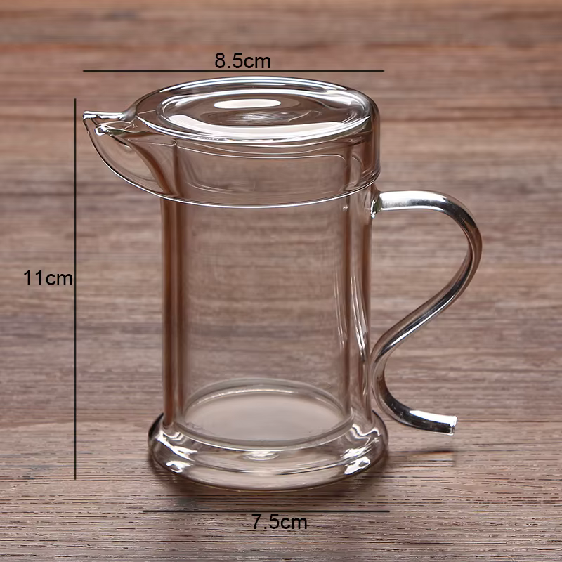Théières en verre à double couche pour la cuisine à la maison, bouilloires à thé simples, cafetière 