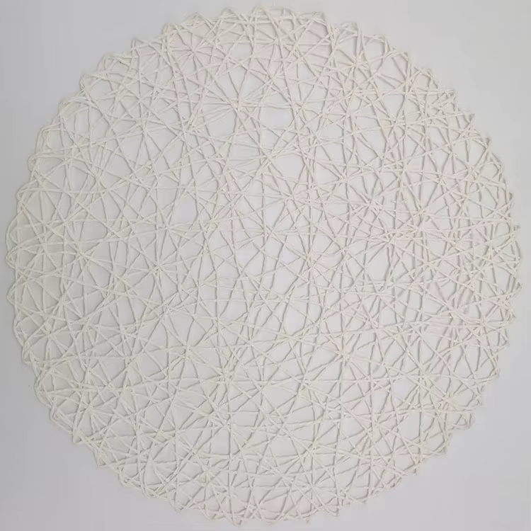 Napperons Ronds en Papier Tissé, en Bois, Rotin, Paille Marron, pour Salle à Manger, Mariage