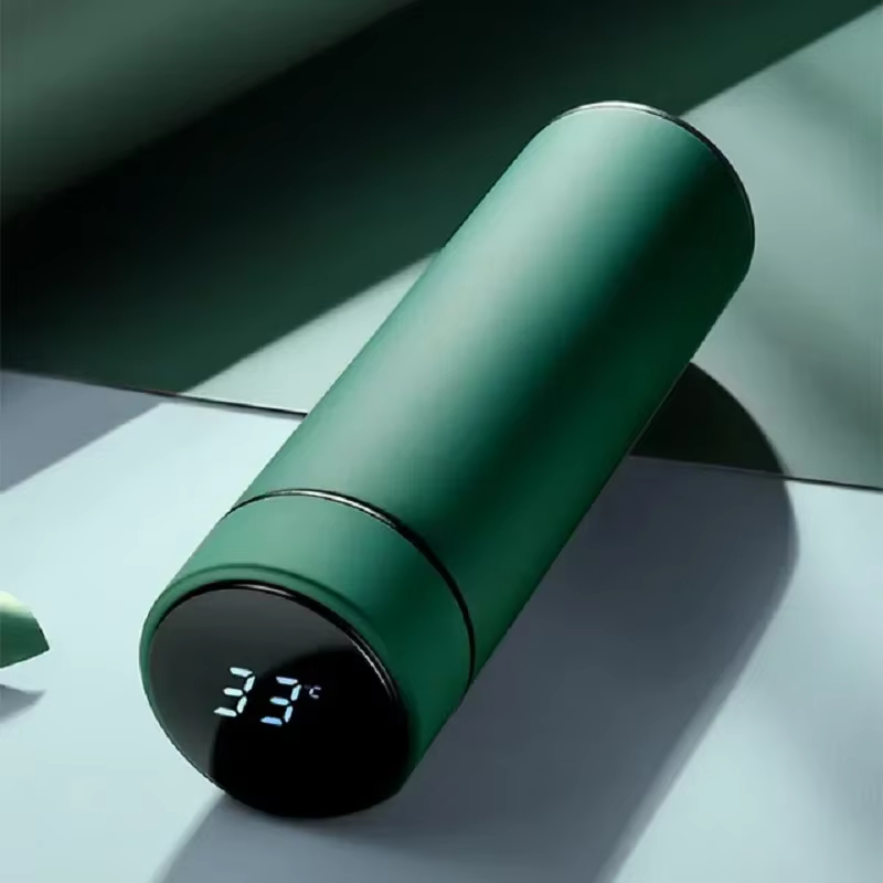 Tasse Thermos à affichage de la température de 500ML, bouteille Thermos divisée en acier inoxydable,