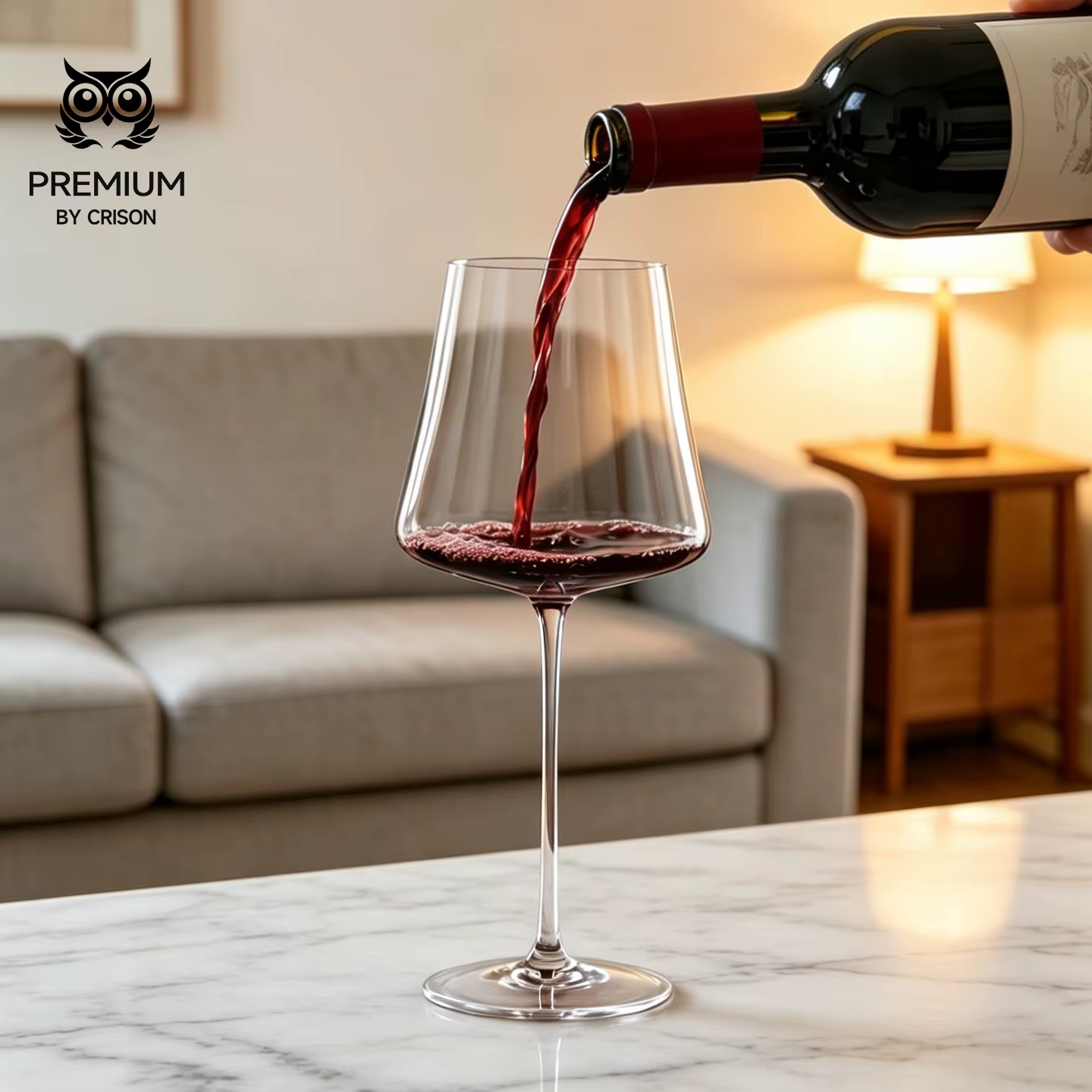 CRISON série haut de gamme verre de cristal rayure verre à vin rouge verre européen à pieds hauts Ca