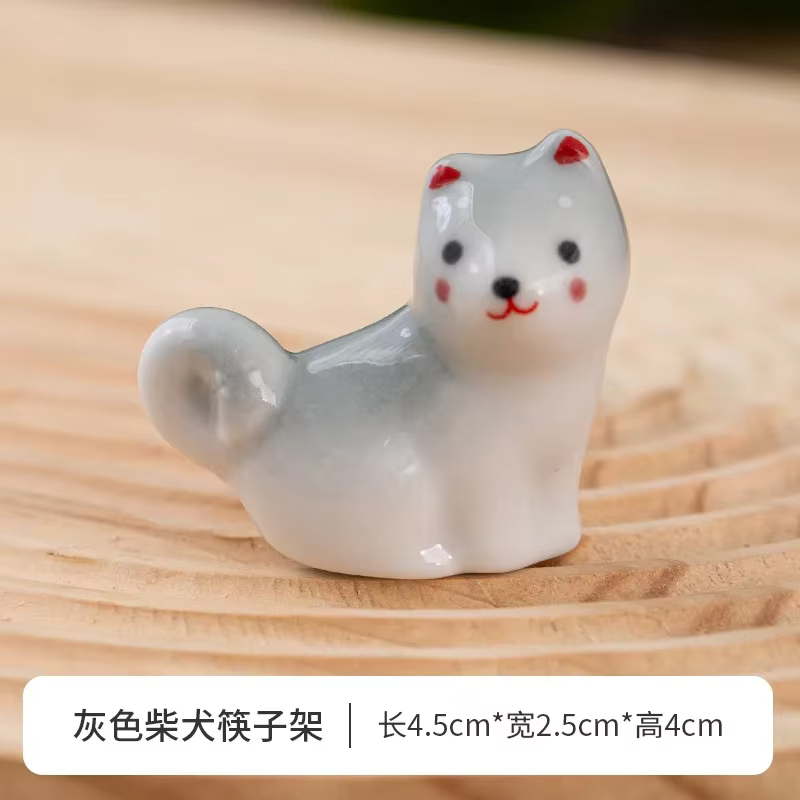 Porte-baguettes japonais Shiba Inu (1-3 pièces) – Série animale – Ornements décoratifs de table en c