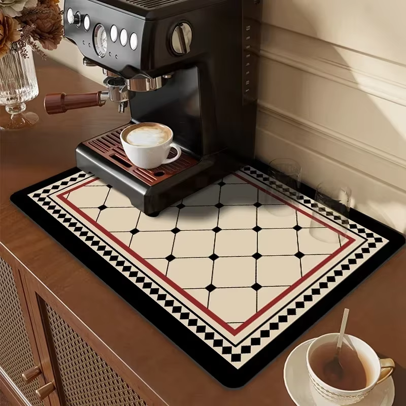 Tapis de séchage de vaisselle antidérapant super absorbant, tapis pour égouttoir à vaisselle, access
