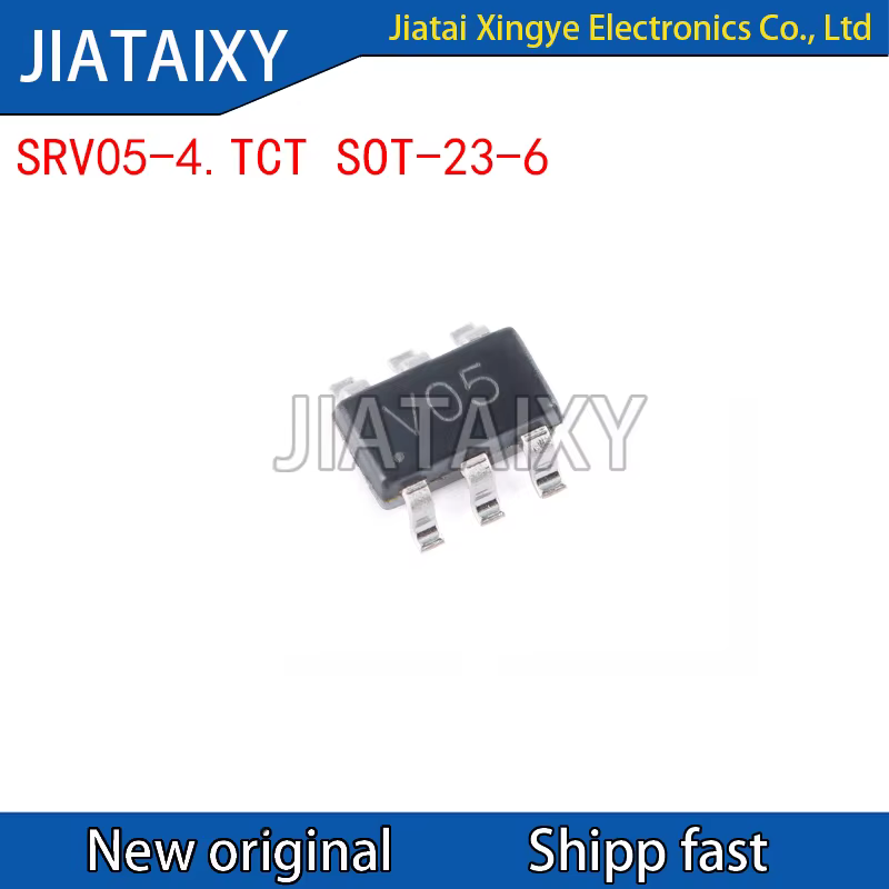 10 pièces/lot SRV05-4.TCT SOT-23-6 SRV05 SOT23 V05 SRV05-4 5V 4 fils téléviseurs Diode de Suppressio