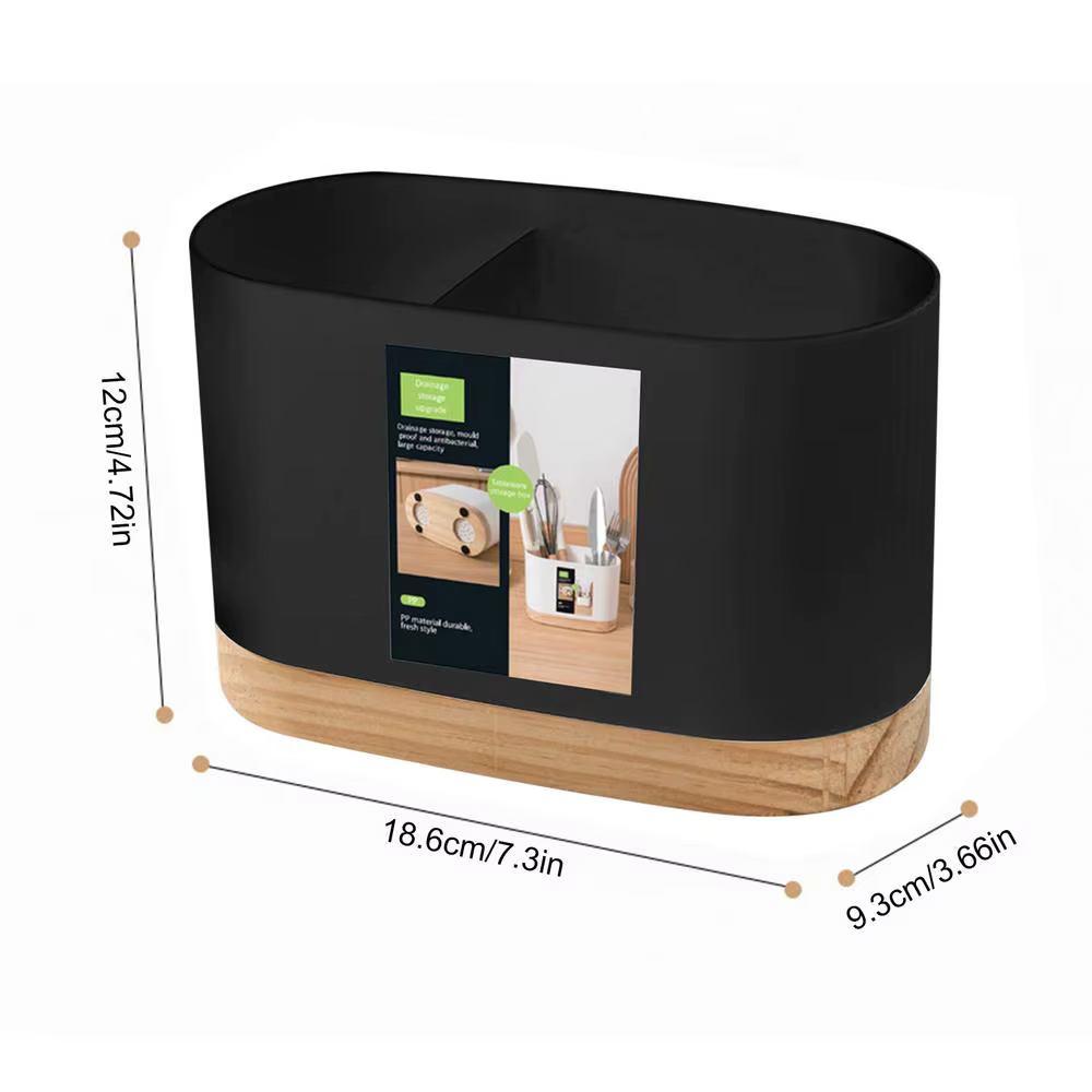 Seau de rangement pour vaisselle de cuisine, porte-ustensiles, égouttoir à couverts, baguettes en pl